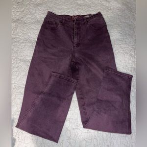 Vintage purple denim & co skinny high waisted jeans